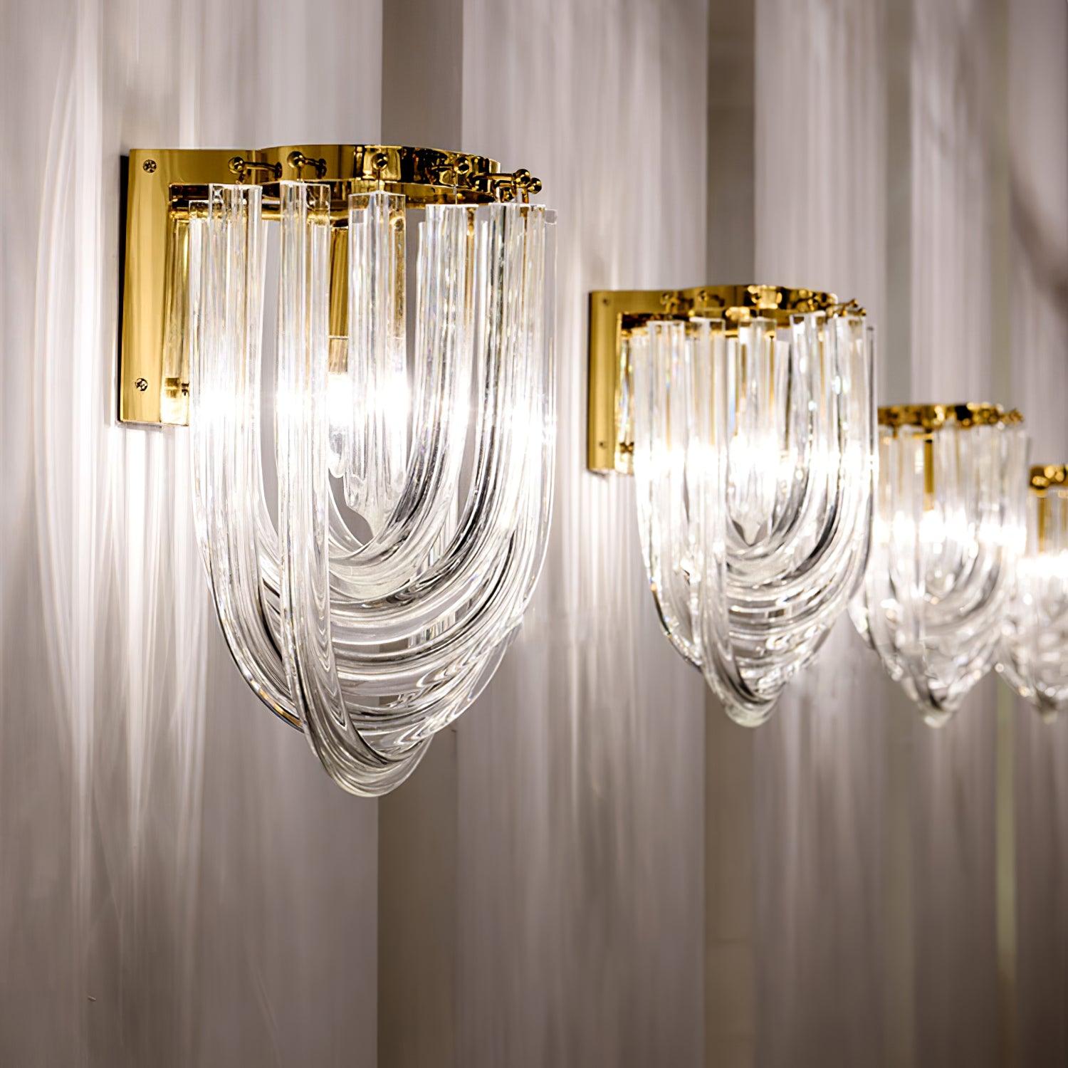 Rivar Wall Lamp Trevi Murano Glass Gold Modern Luxury-Neutral Decor