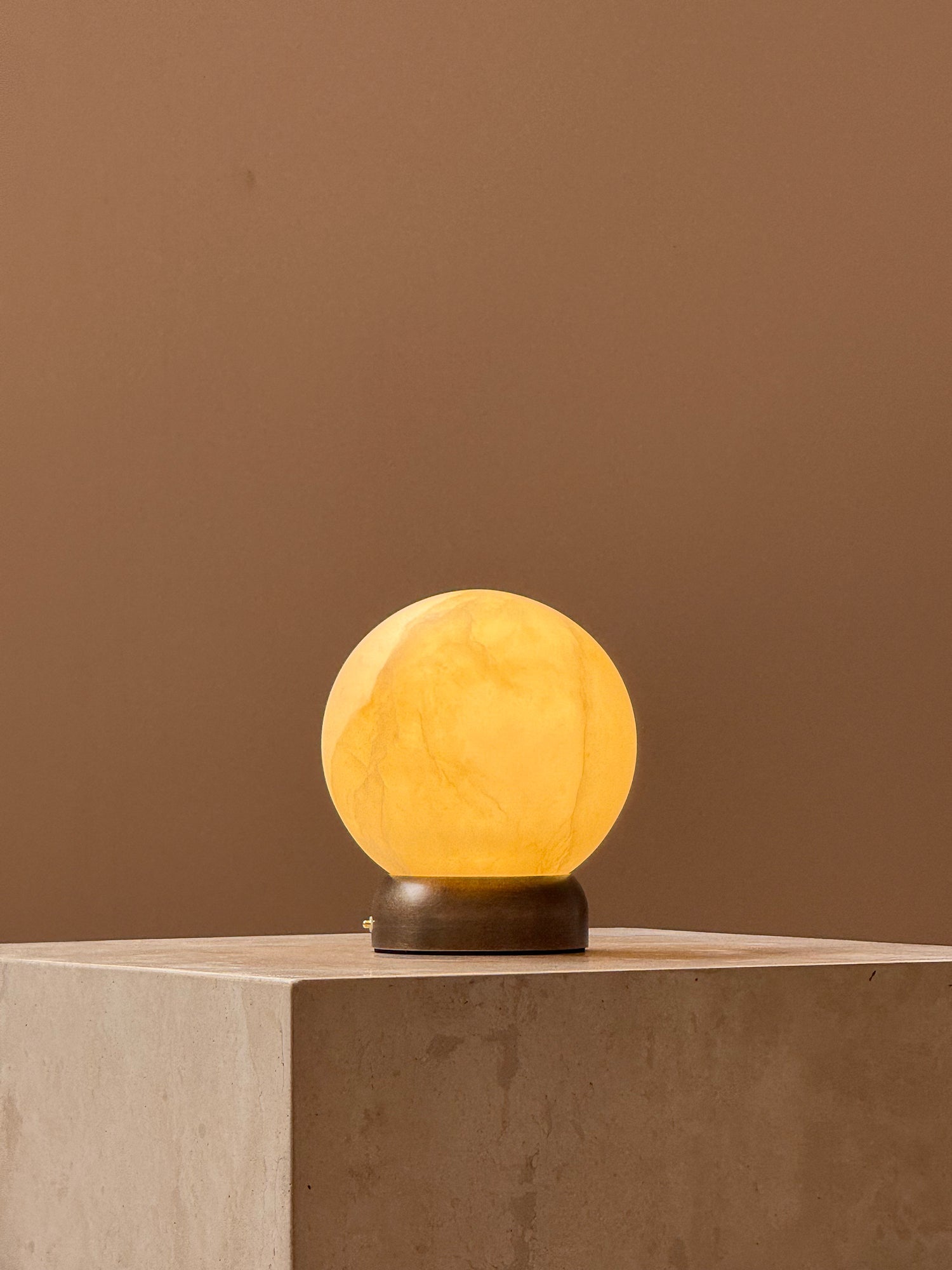 Angled view of the Trevi Table Lamp from below.