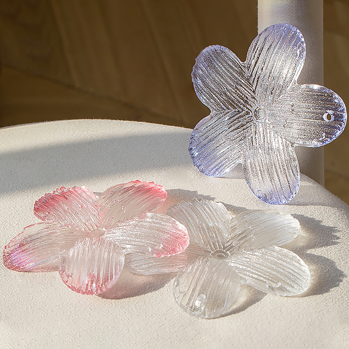 Cavine Pink Glass Flower Chandelier