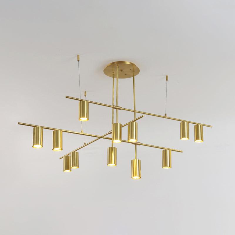 Lustra Chandelier Tribes Brass Linear Cylinder-Neutral Decor