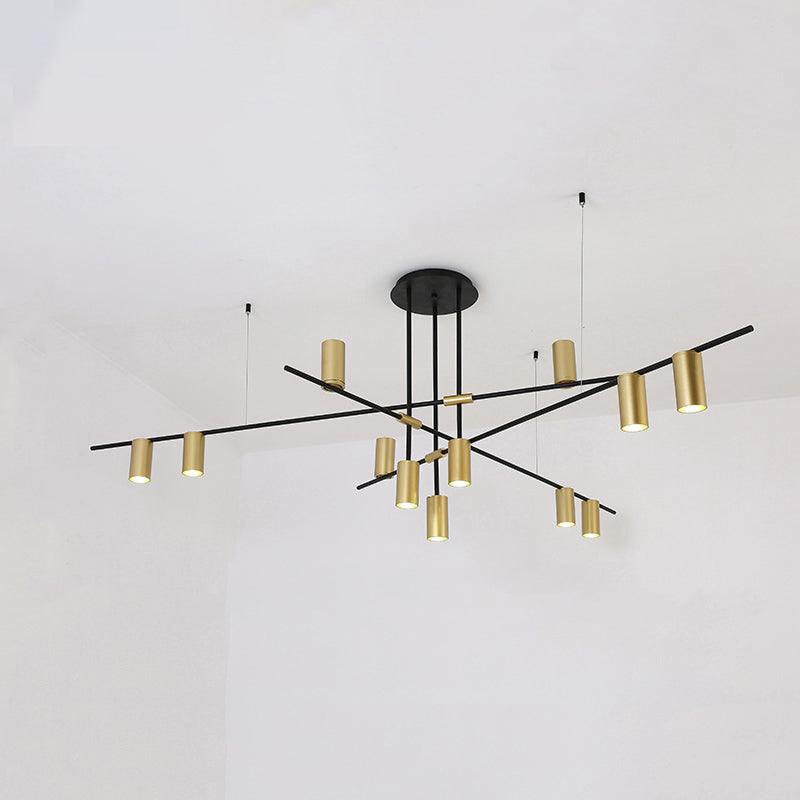 Lustra Chandelier Tribes Brass Linear Cylinder-Neutral Decor