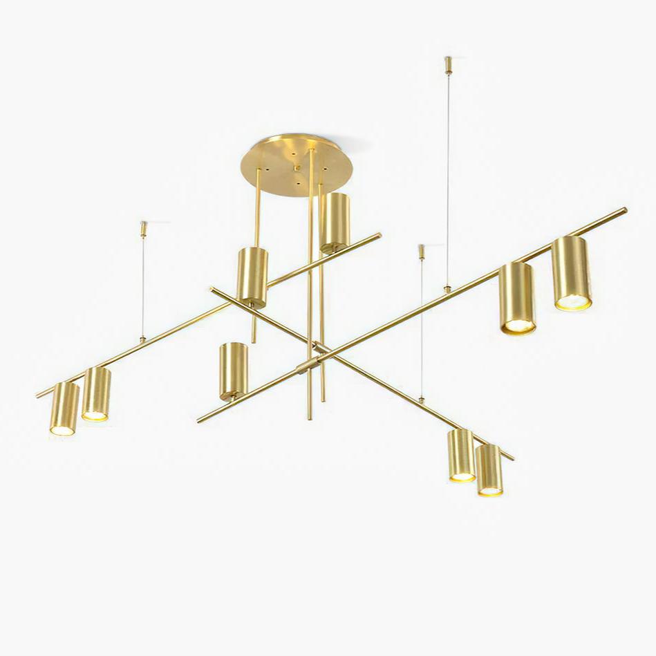 Lustra Chandelier Tribes Brass Linear Cylinder-Neutral Decor