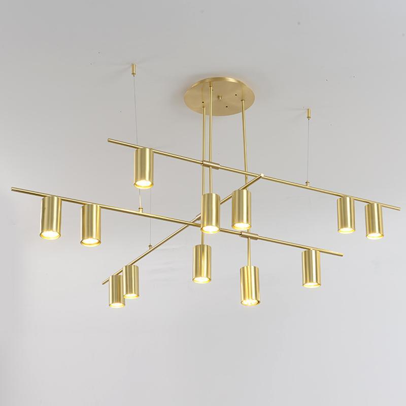 Lustra Chandelier Tribes Brass Linear Cylinder-Neutral Decor