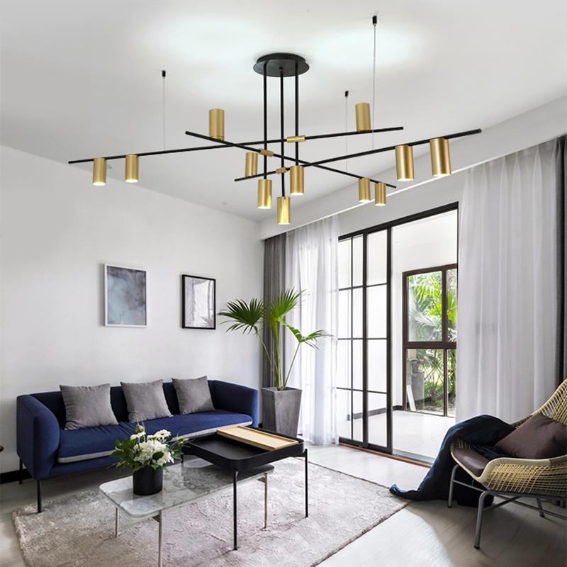 Lustra Chandelier Tribes Brass Linear Cylinder-Neutral Decor
