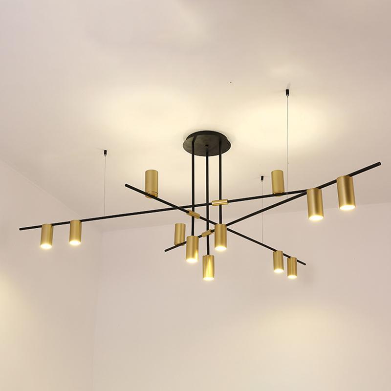Lustra Chandelier Tribes Brass Linear Cylinder-Neutral Decor