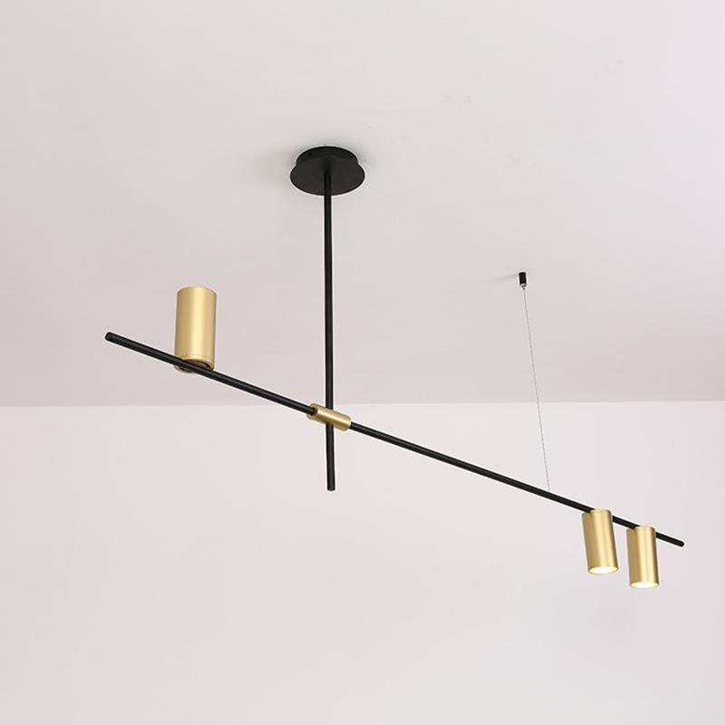 Lustra Chandelier Tribes Brass Linear Cylinder-Neutral Decor