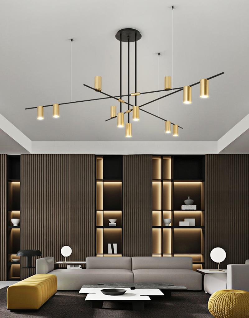 Lustra Chandelier Tribes Brass Linear Cylinder-Neutral Decor