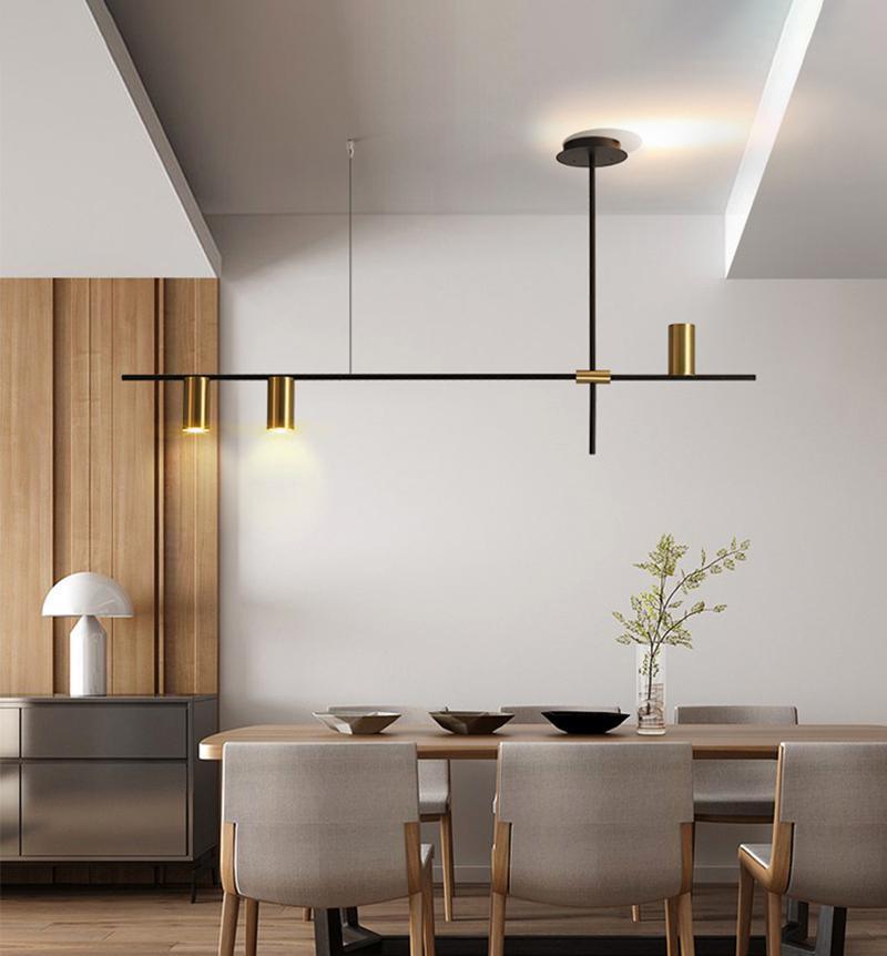 Lustra Chandelier Tribes Brass Linear Cylinder-Neutral Decor