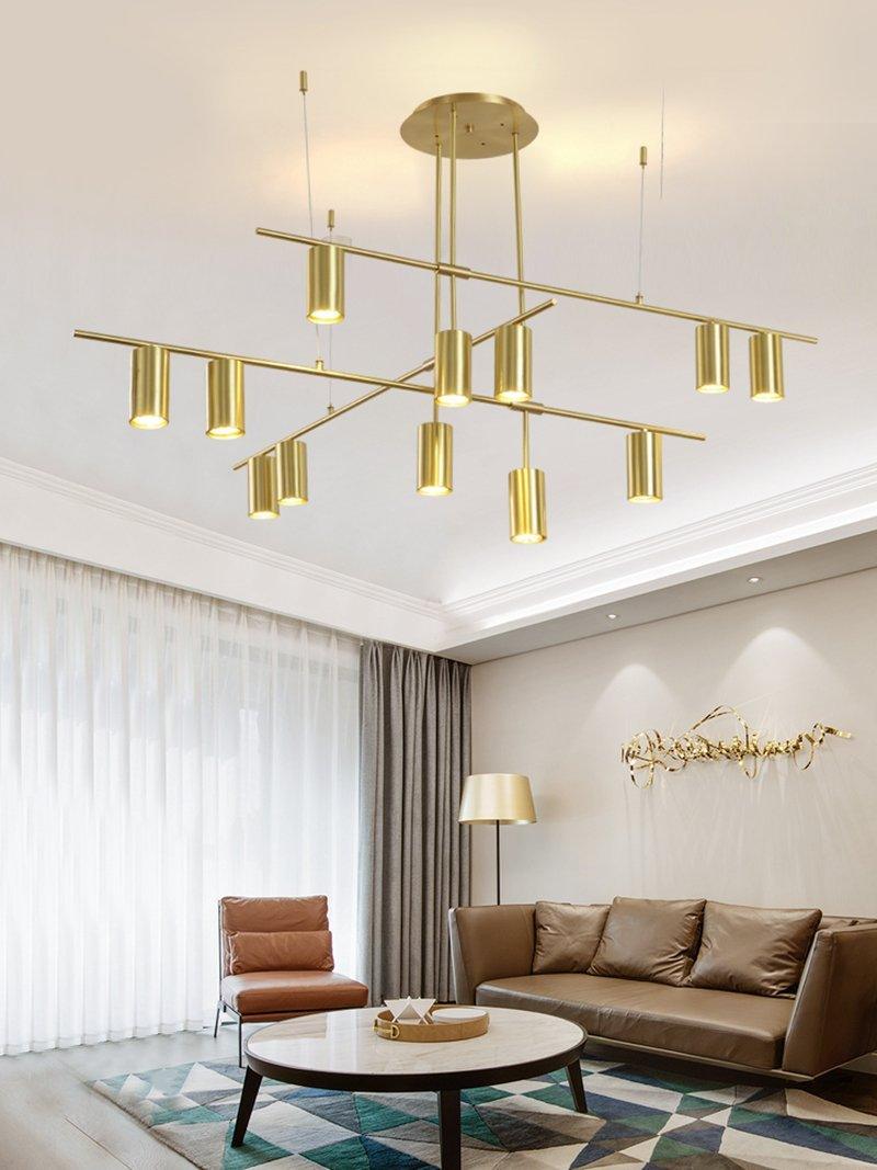 Lustra Chandelier Tribes Brass Linear Cylinder-Neutral Decor