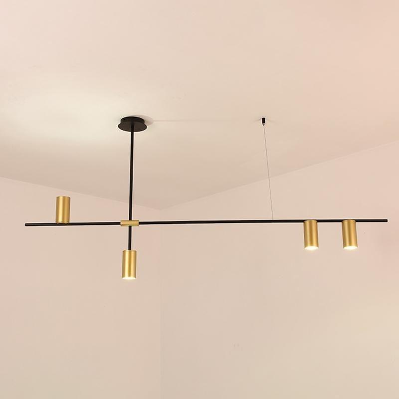 Lustra Chandelier Tribes Brass Linear Cylinder-Neutral Decor