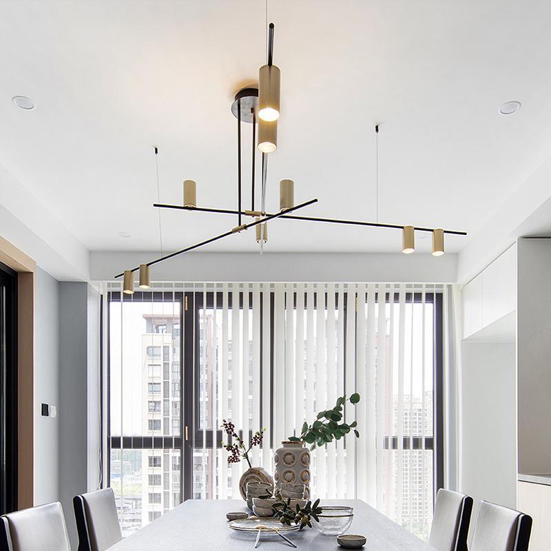 Lustra Chandelier Tribes Brass Linear Cylinder-Neutral Decor