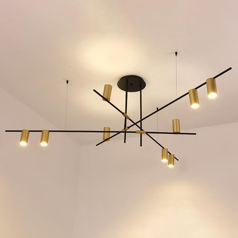 Lustra Chandelier Tribes Brass Linear Cylinder-Neutral Decor