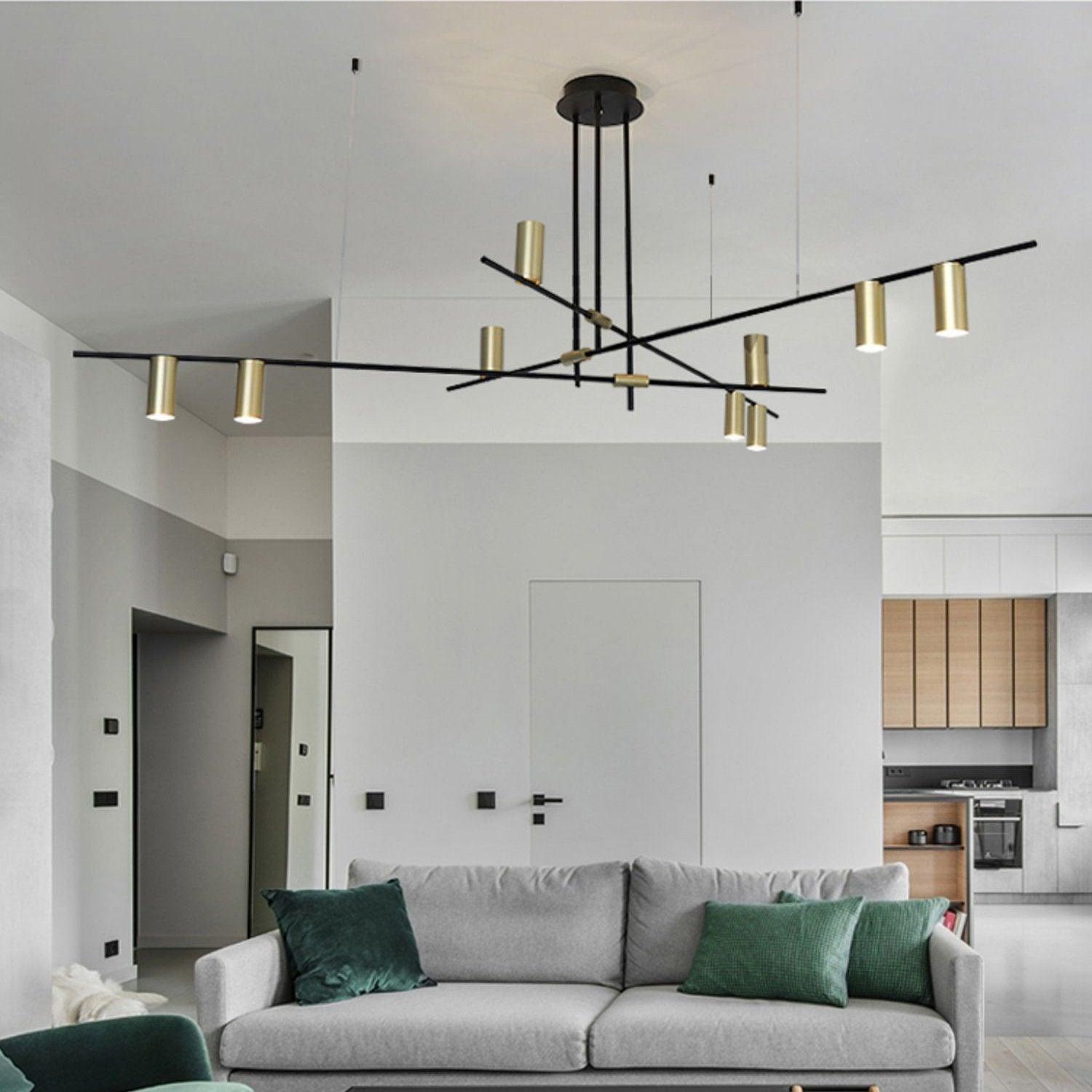 Lustra Chandelier Tribes Brass Linear Cylinder-Neutral Decor