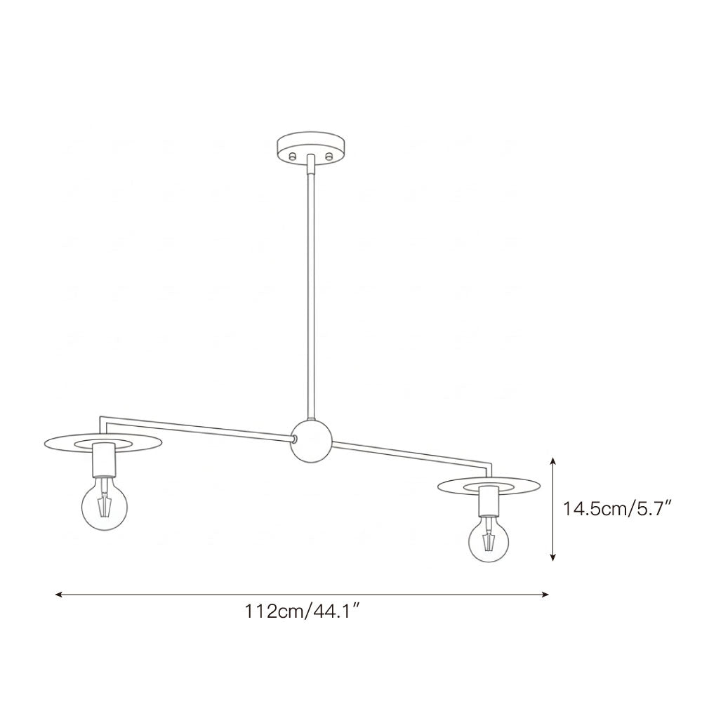 The Trimble Island Pendant Lamp shown in the nickel finish.