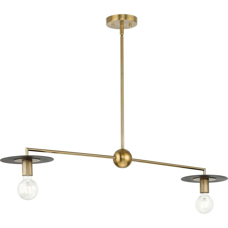 Lifestyle image of the lamp in a contemporary bar area.