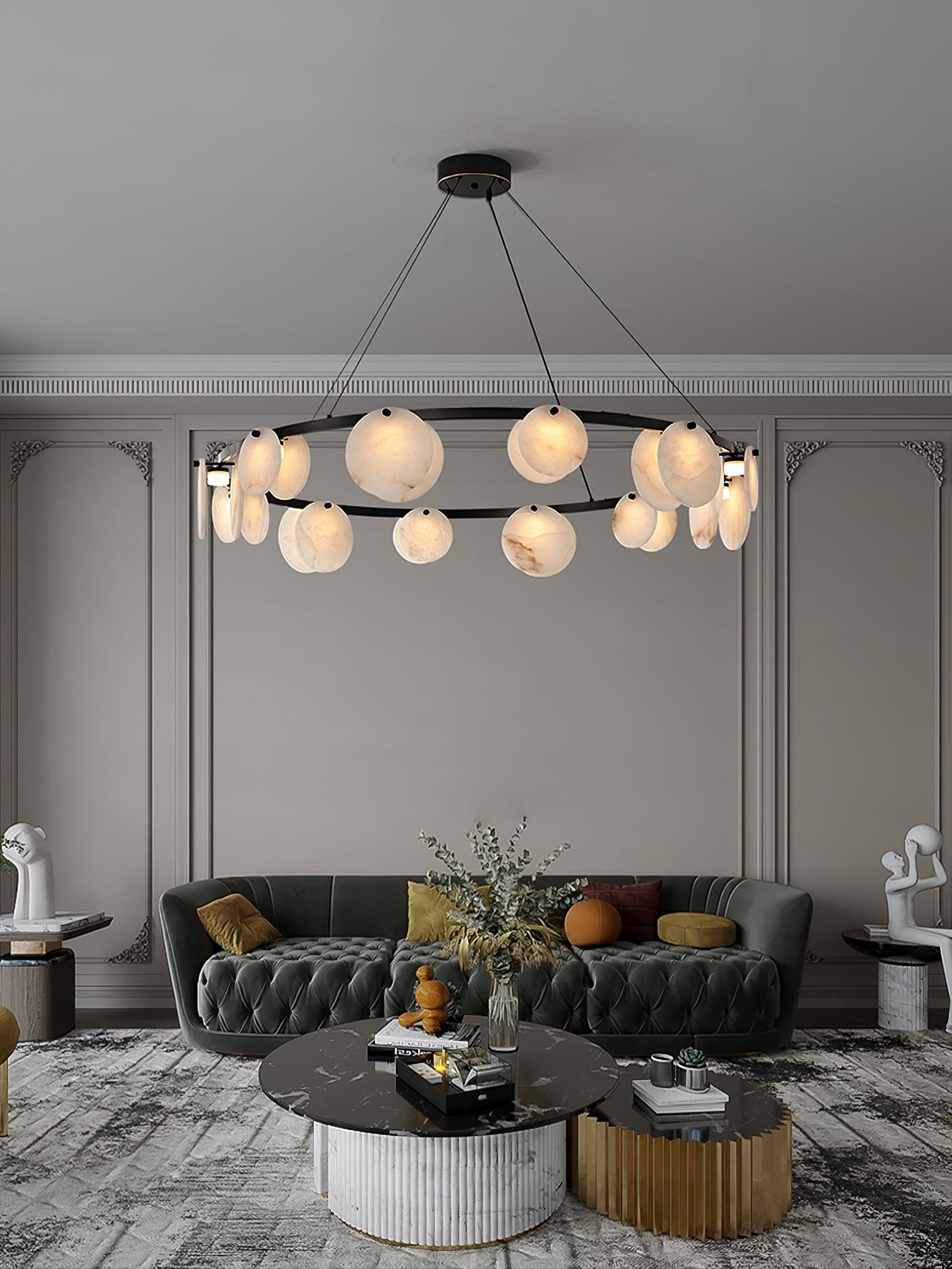Jase Alabaster Chandelier-Neutral Decor