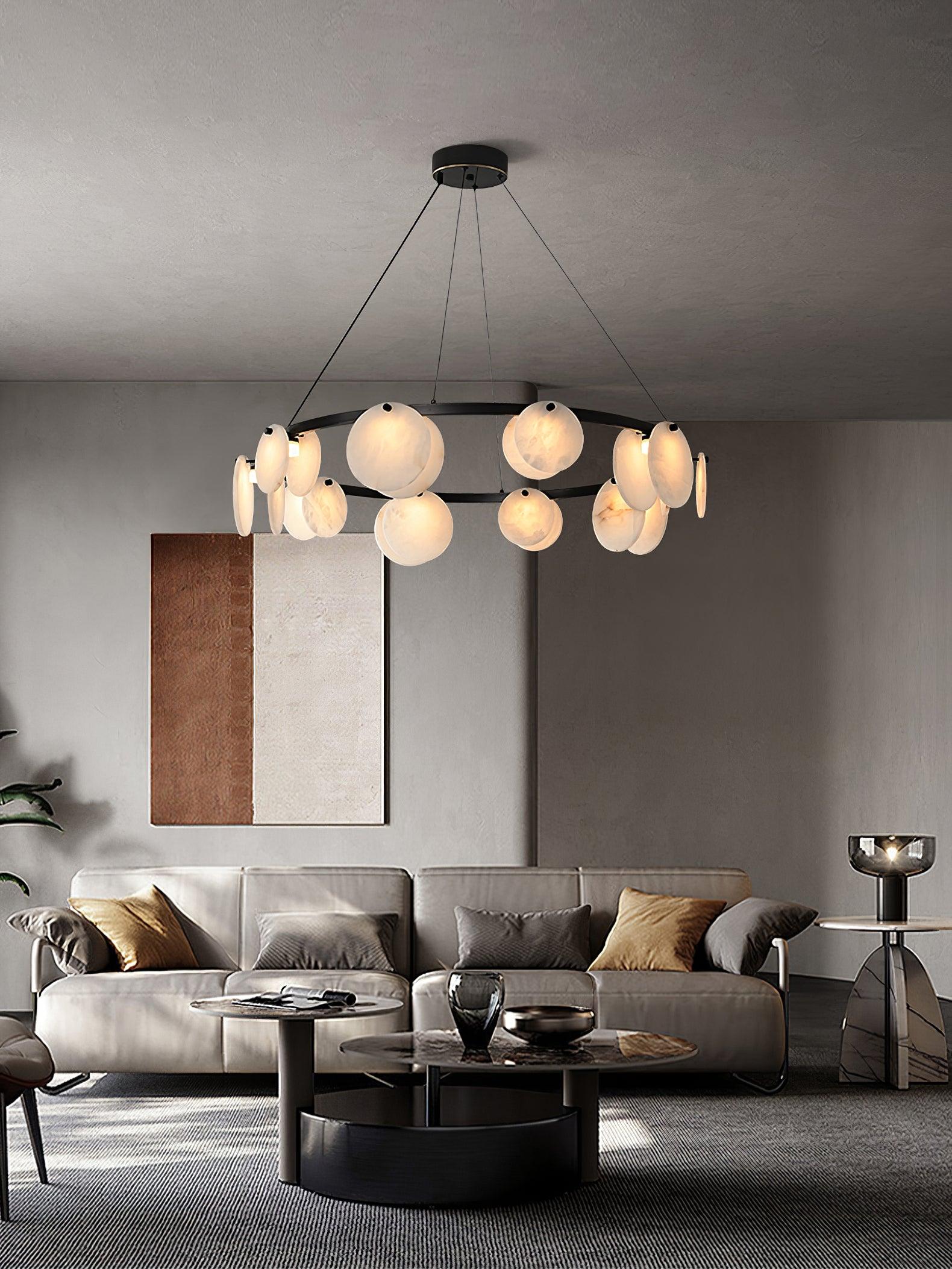 Jase Alabaster Chandelier-Neutral Decor