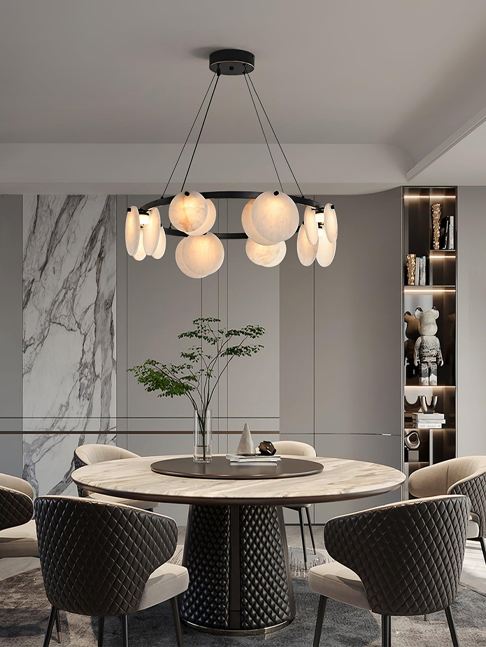 Jase Alabaster Chandelier-Neutral Decor