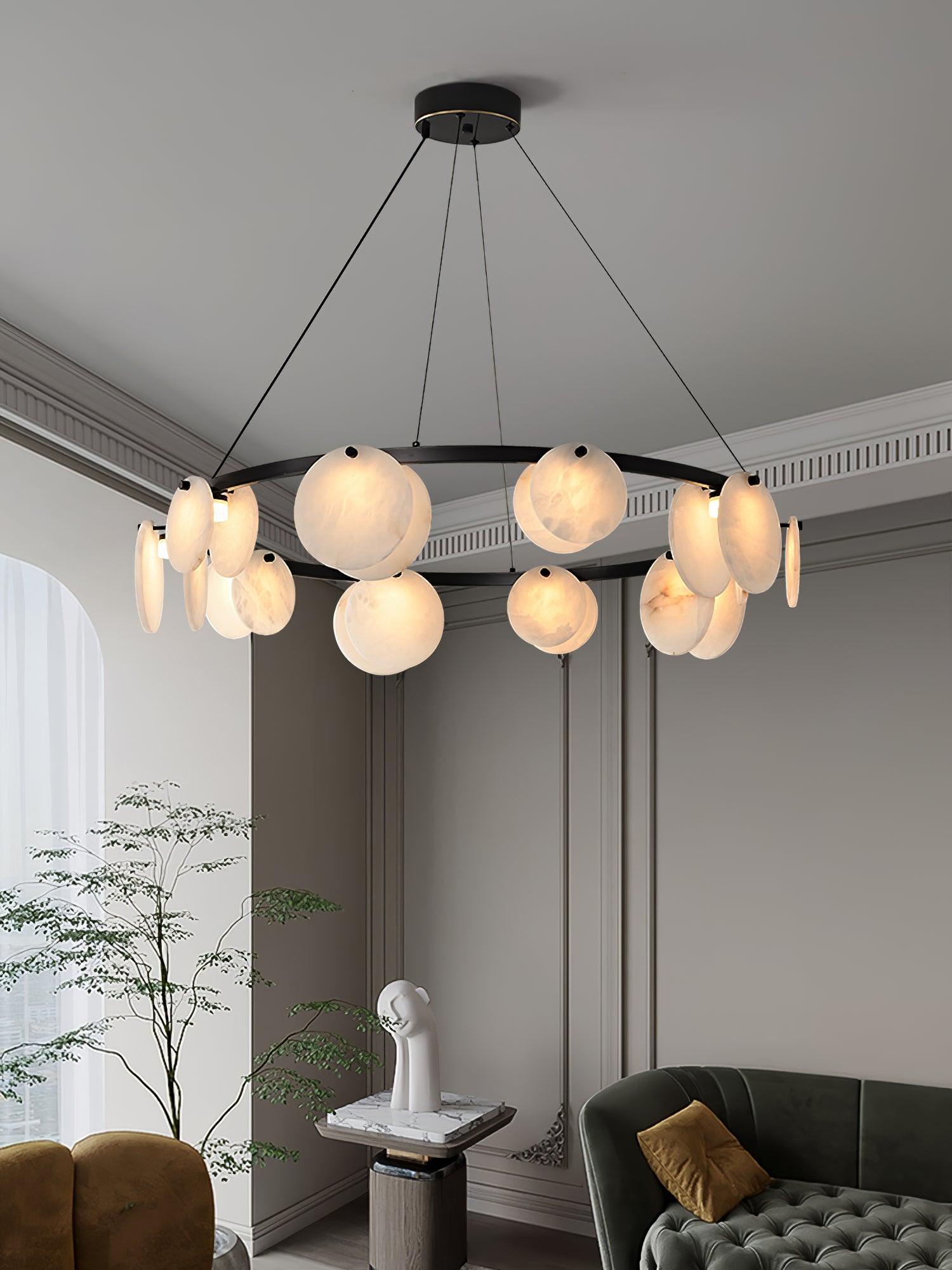 Jase Alabaster Chandelier-Neutral Decor