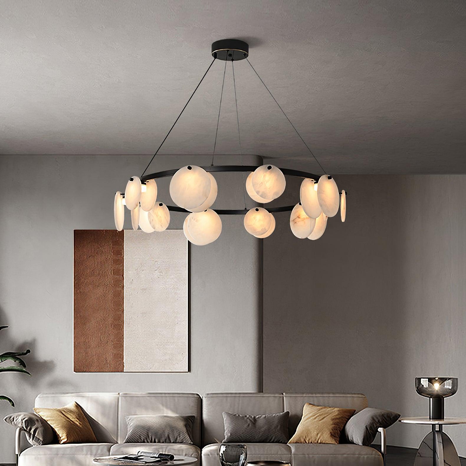 Jase Alabaster Chandelier-Neutral Decor