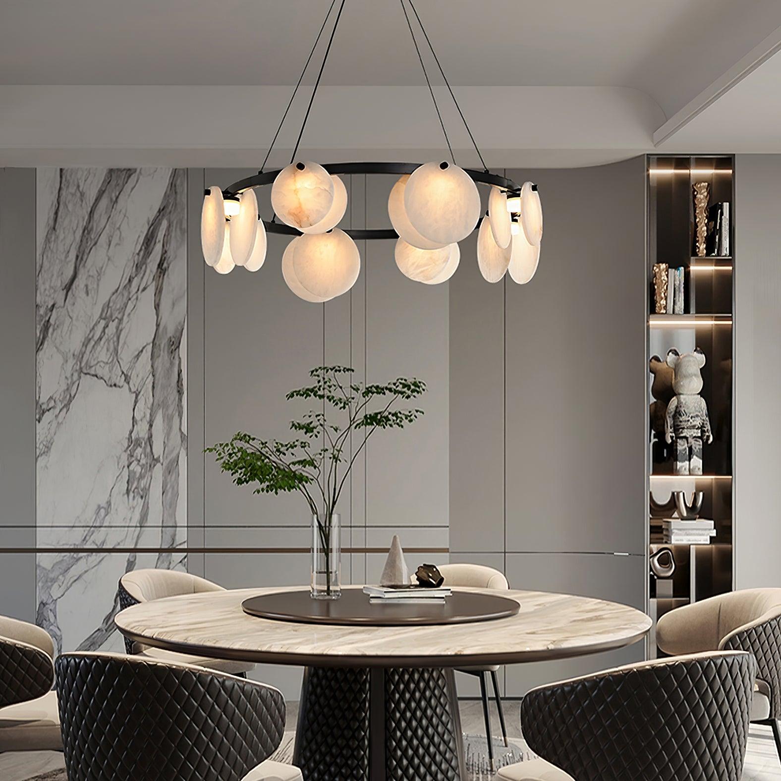 Jase Alabaster Chandelier-Neutral Decor
