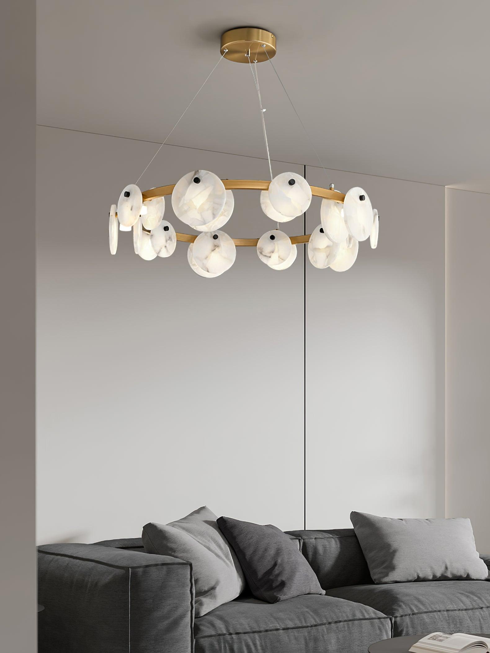 Jase Alabaster Chandelier-Neutral Decor