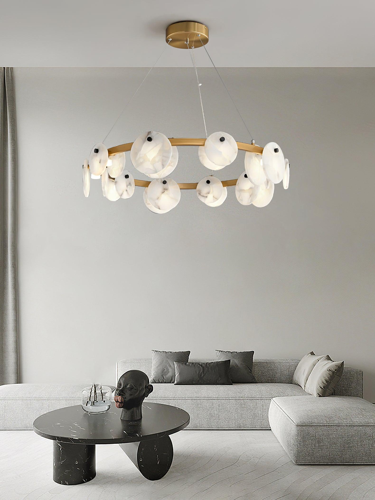 Jase Alabaster Chandelier-Neutral Decor