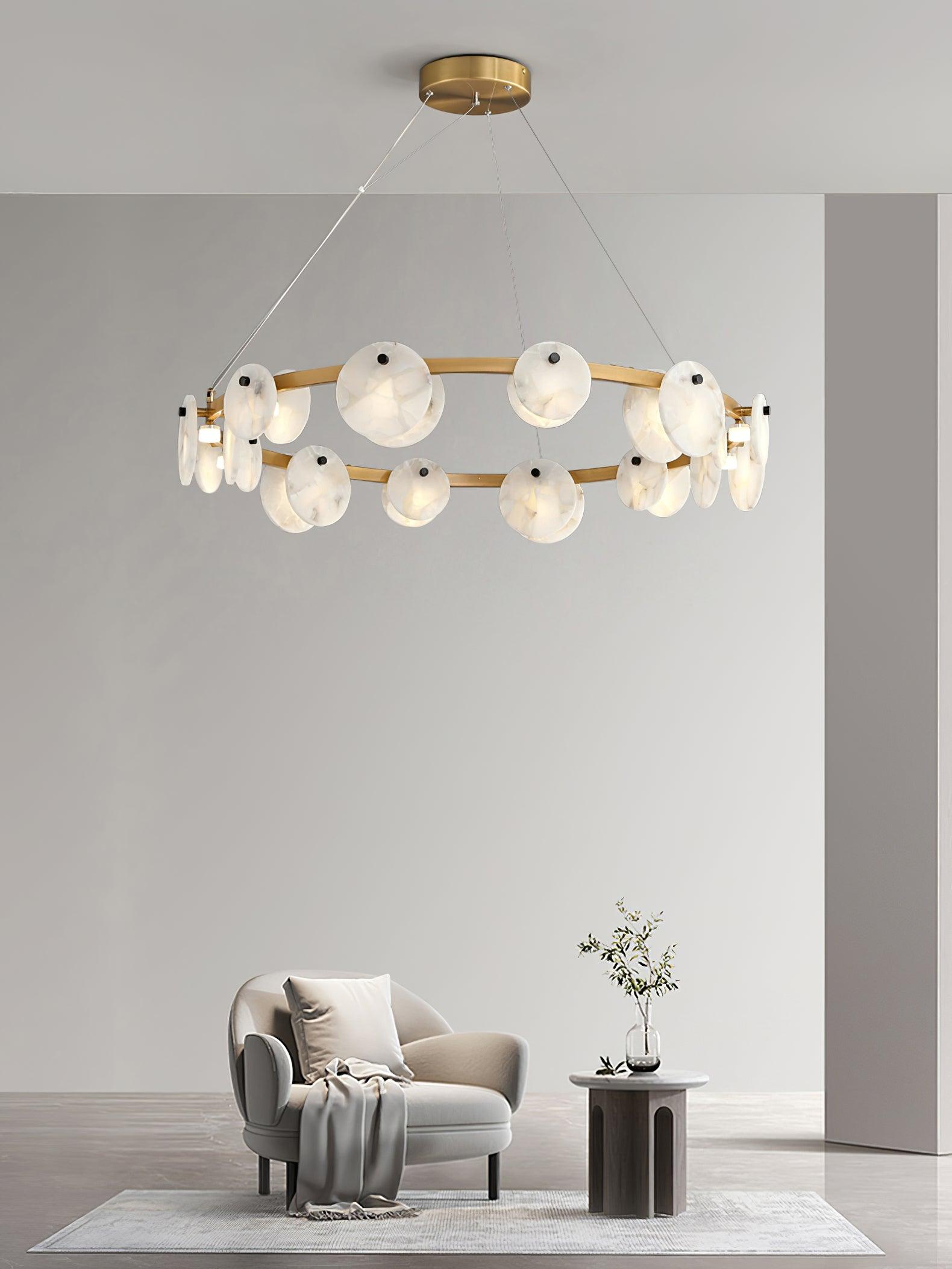 Jase Alabaster Chandelier-Neutral Decor