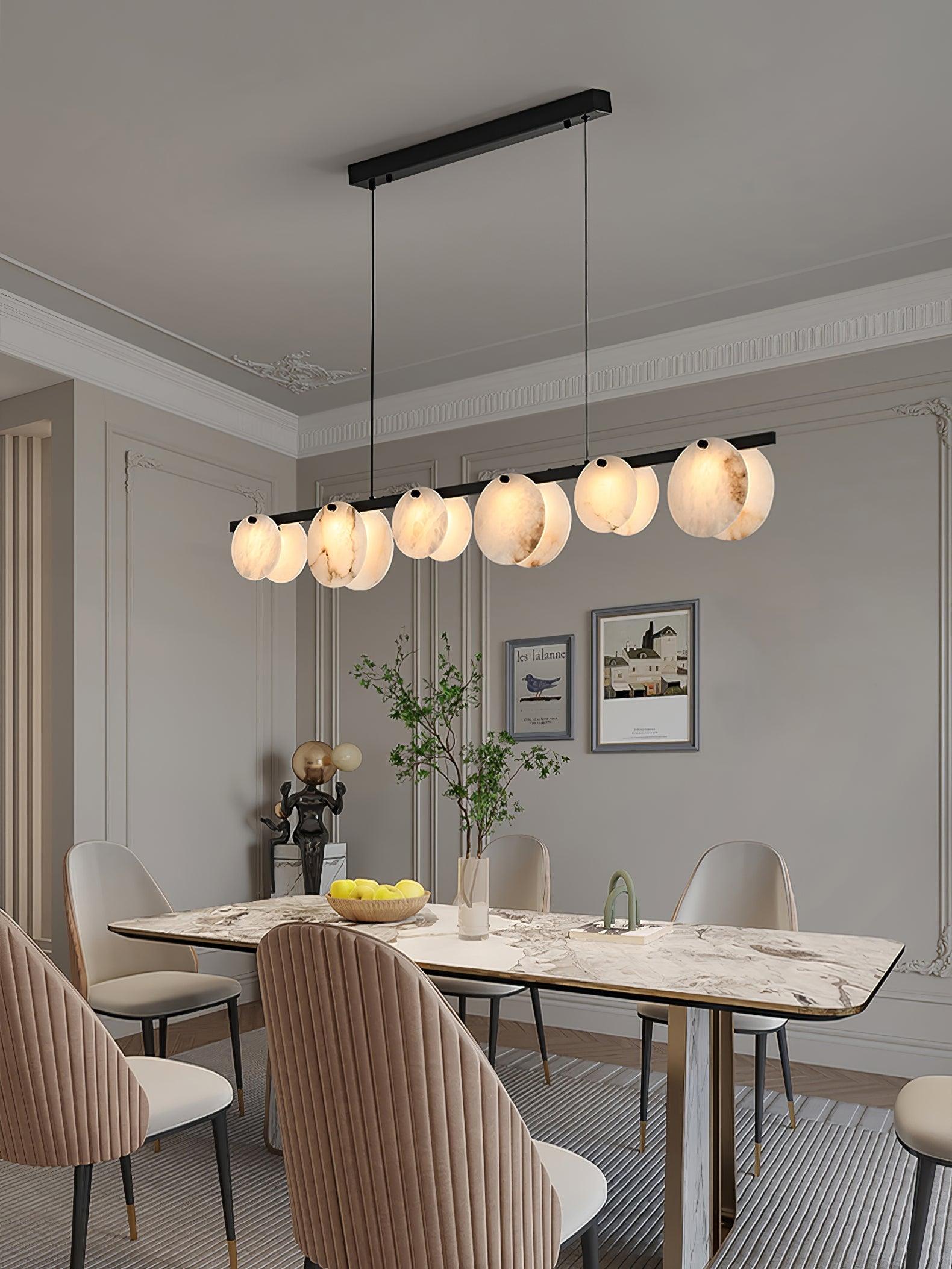 Olirel Linear Alabaster Pendant Light-Neutral Decor