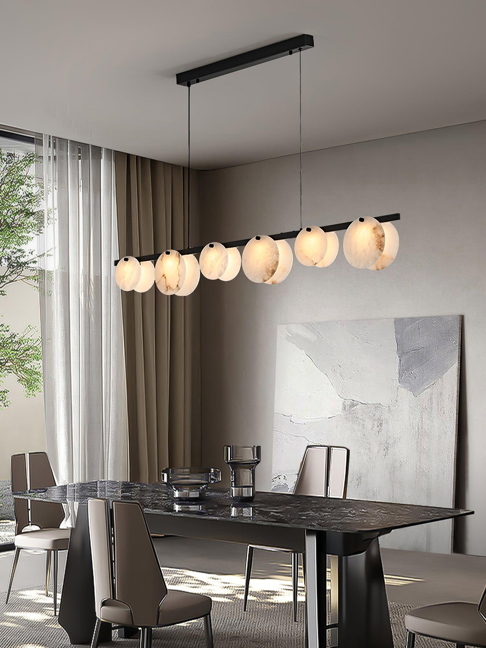 Olirel Linear Alabaster Pendant Light-Neutral Decor