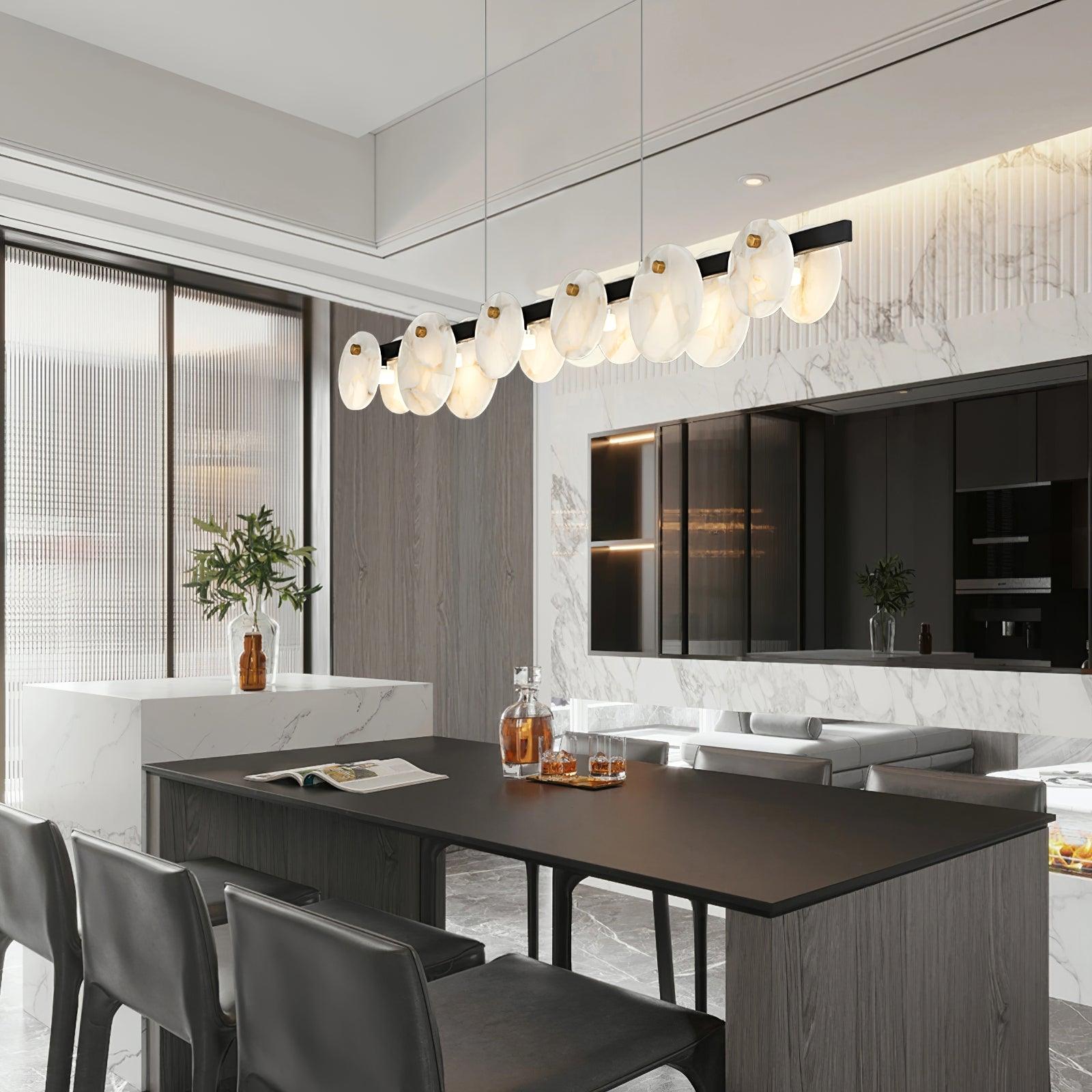 Olirel Linear Alabaster Pendant Light-Neutral Decor