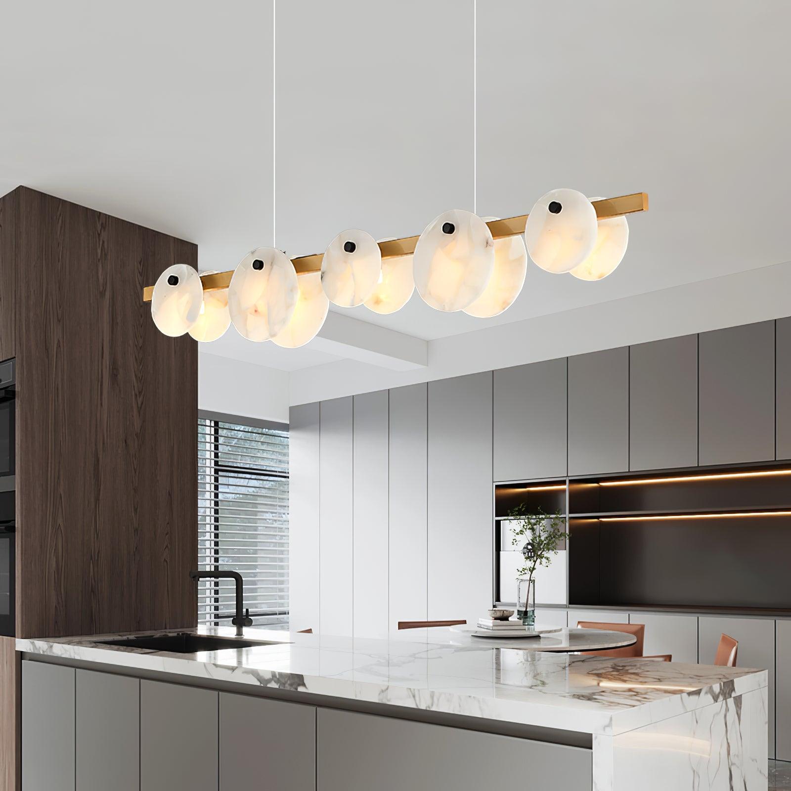 Olirel Linear Alabaster Pendant Light-Neutral Decor