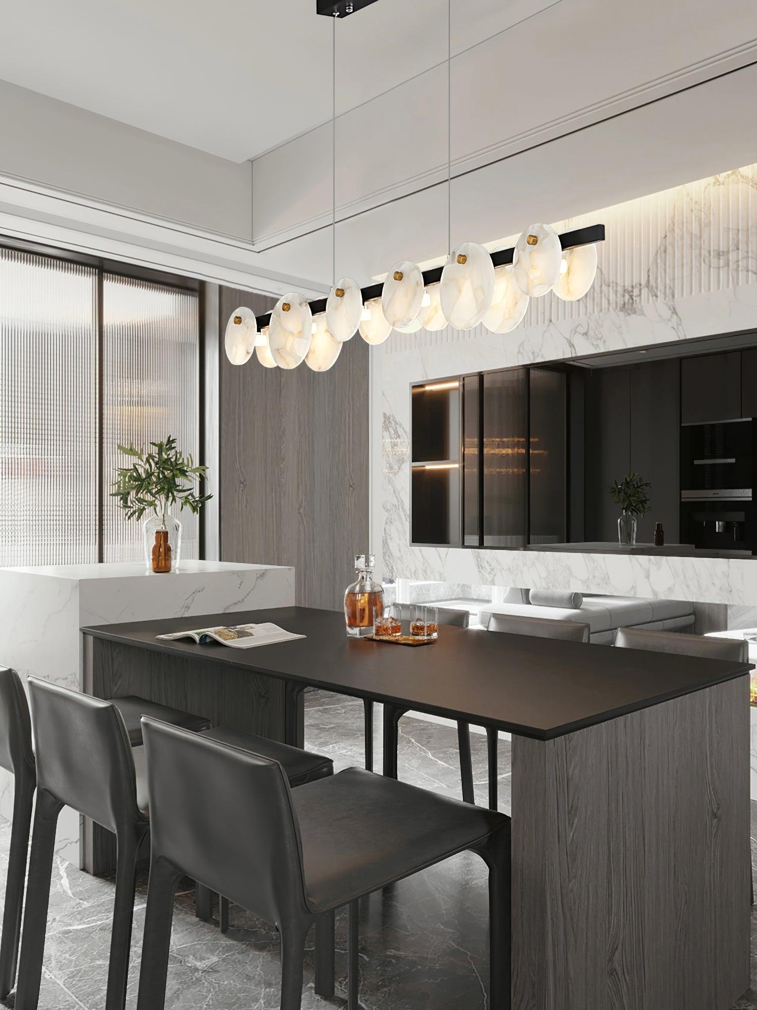 Olirel Linear Alabaster Pendant Light-Neutral Decor