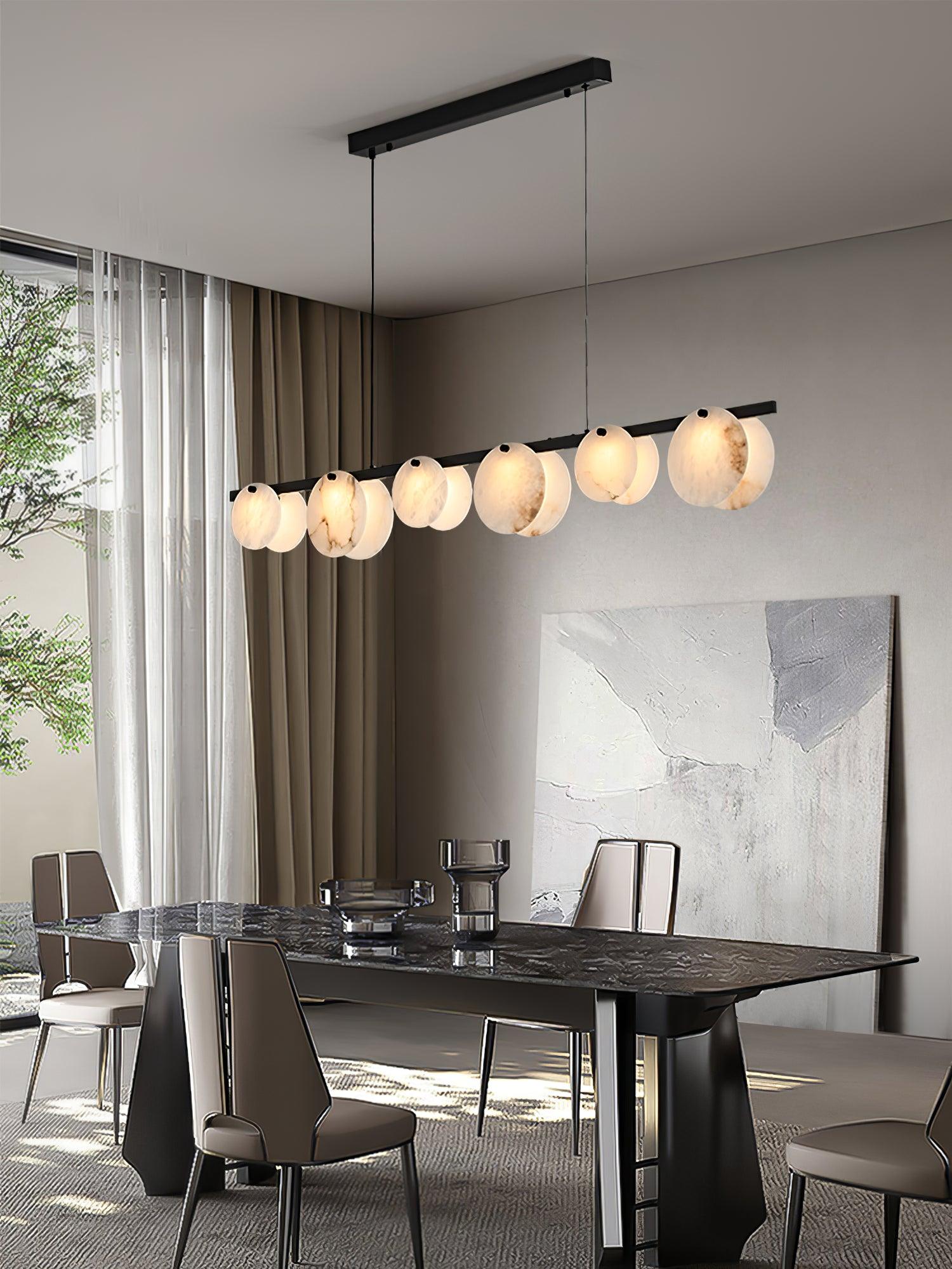 Olirel Linear Alabaster Pendant Light-Neutral Decor