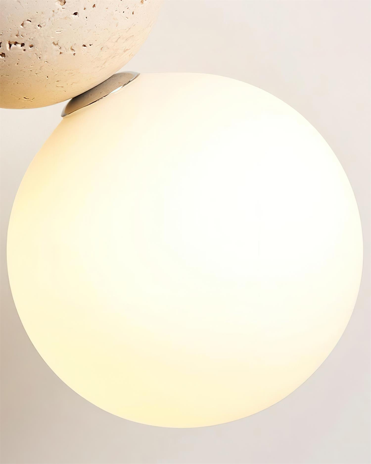 Ritta Triple Sphere Pendant Light Travertine