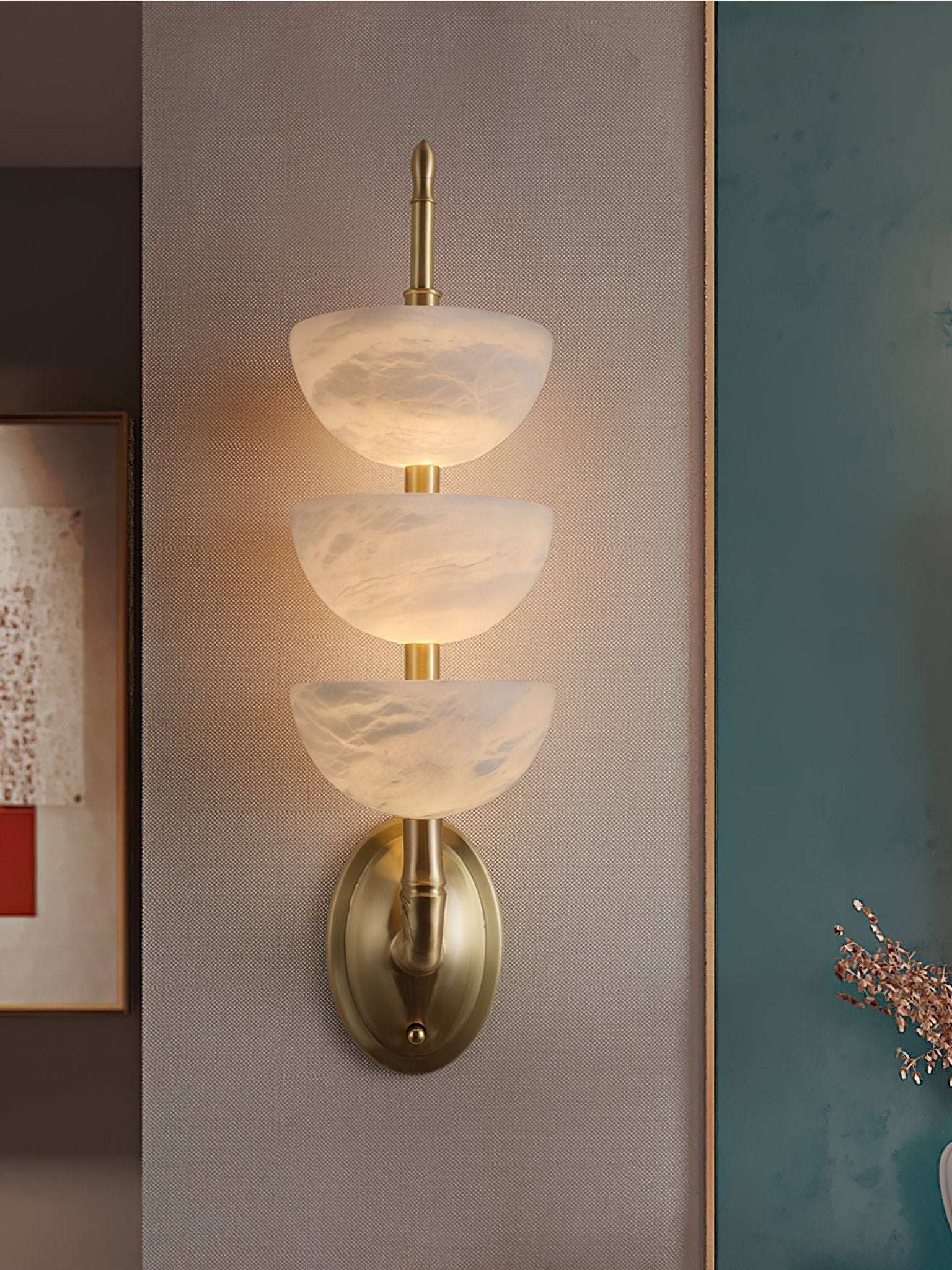 Ulmiraris Alabaster Wall Light-Neutral Decor