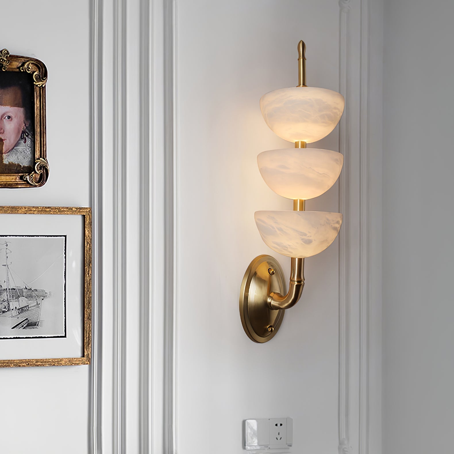 Ulmiraris Alabaster Wall Light-Neutral Decor