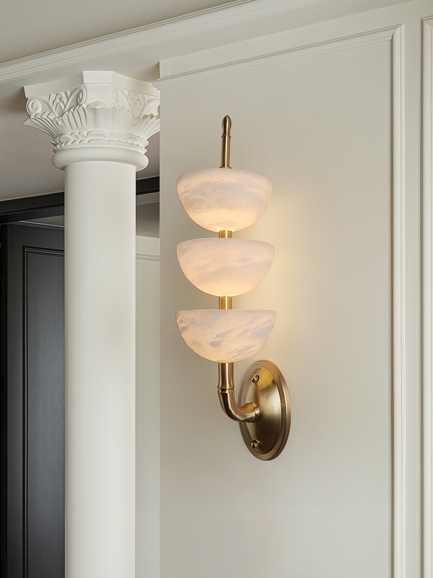 Ulmiraris Alabaster Wall Light-Neutral Decor