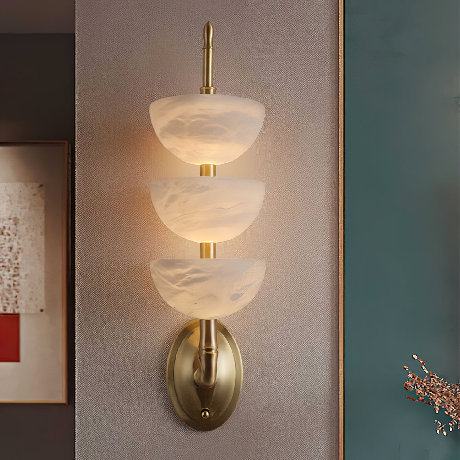 Ulmiraris Alabaster Wall Light-Neutral Decor