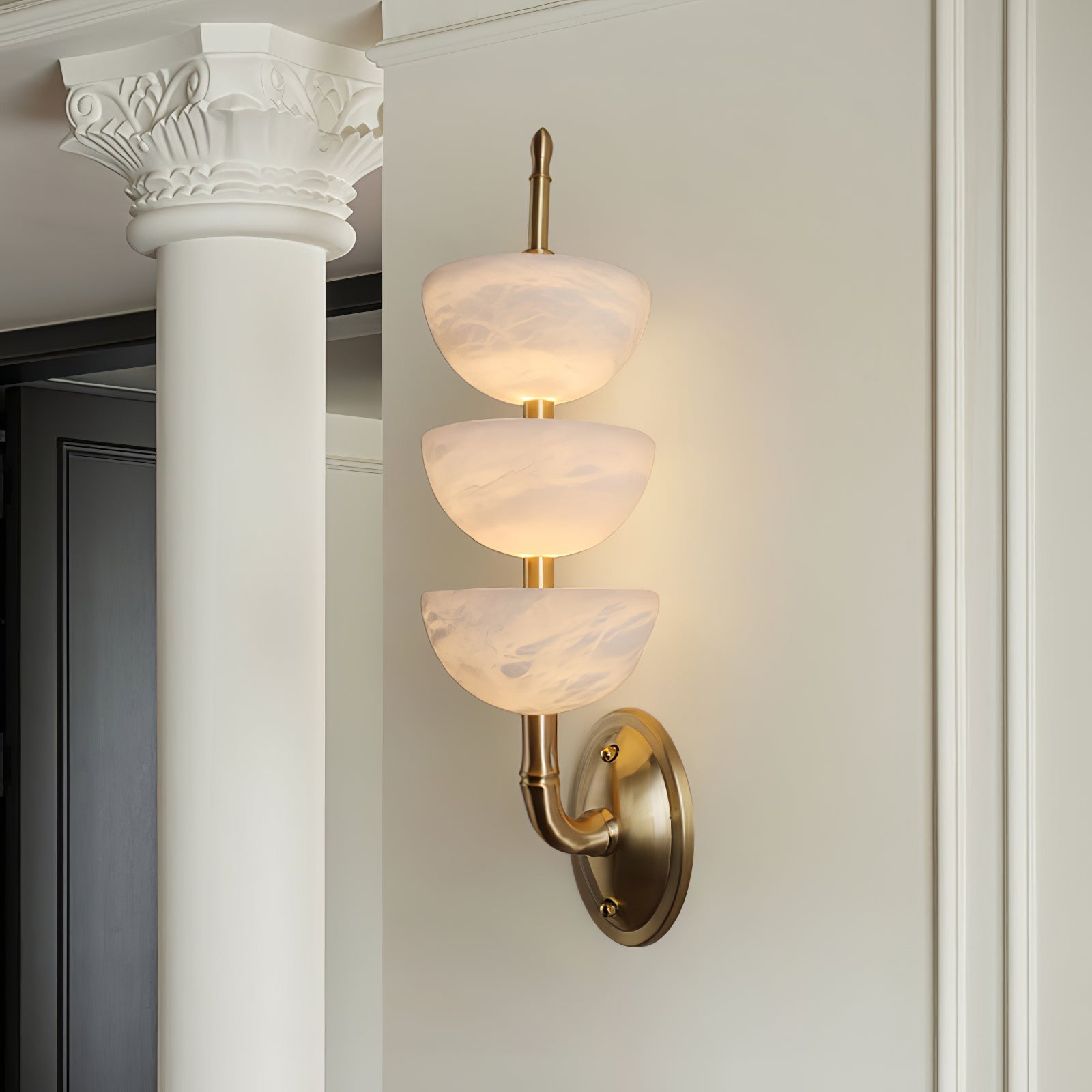 Ulmiraris Alabaster Wall Light-Neutral Decor