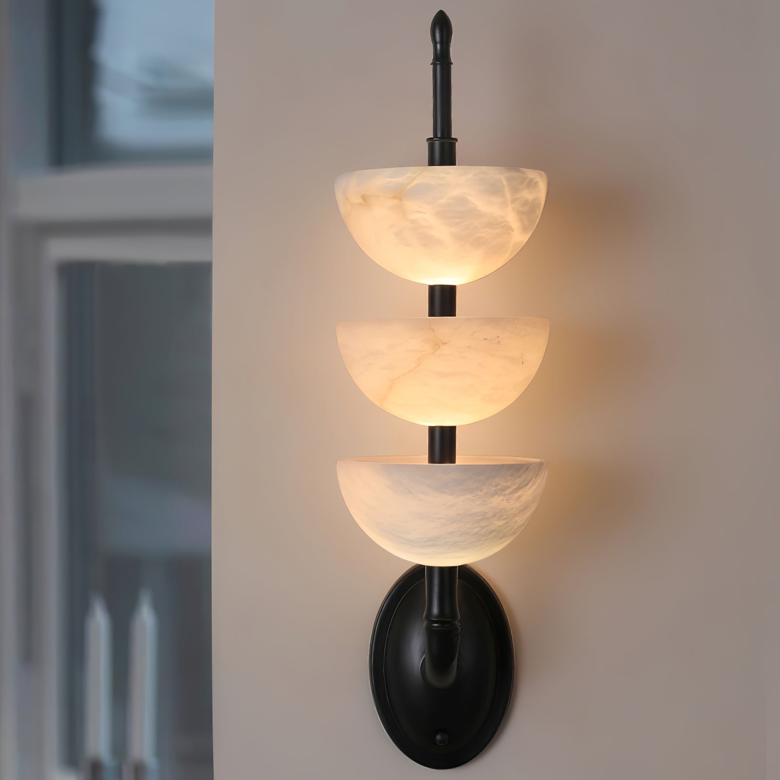 Ulmiraris Alabaster Wall Light-Neutral Decor