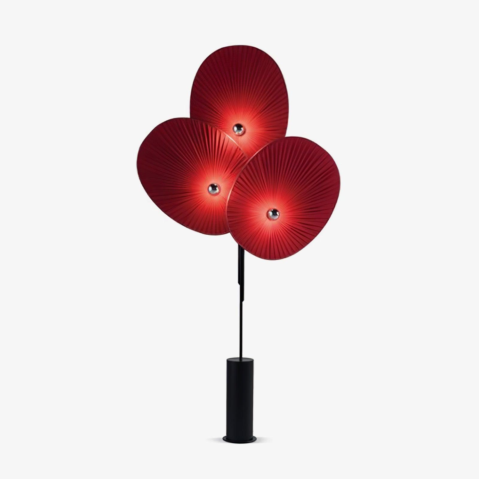 Scarlet Petal Fabric Floor Lamp-Neutral Decor