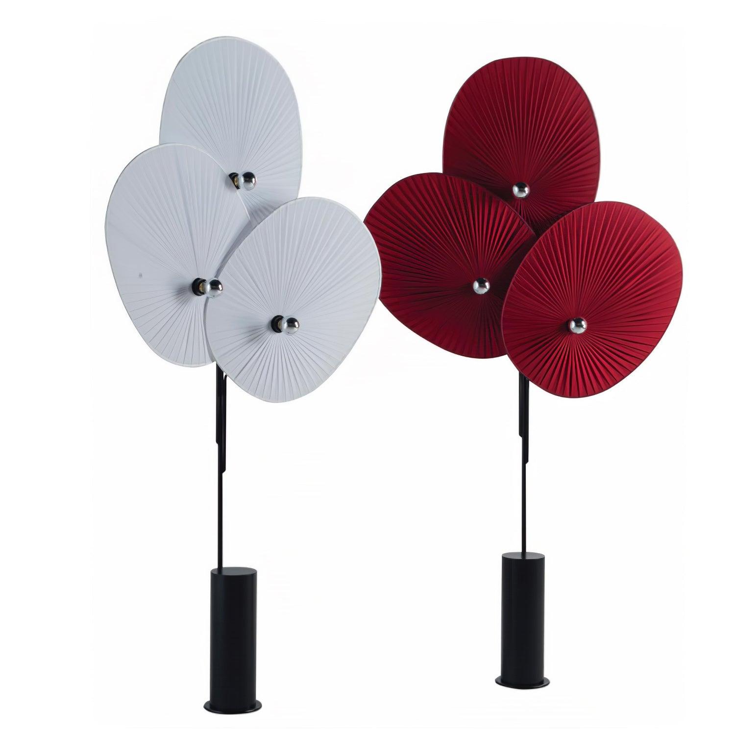 Scarlet Petal Fabric Floor Lamp-Neutral Decor