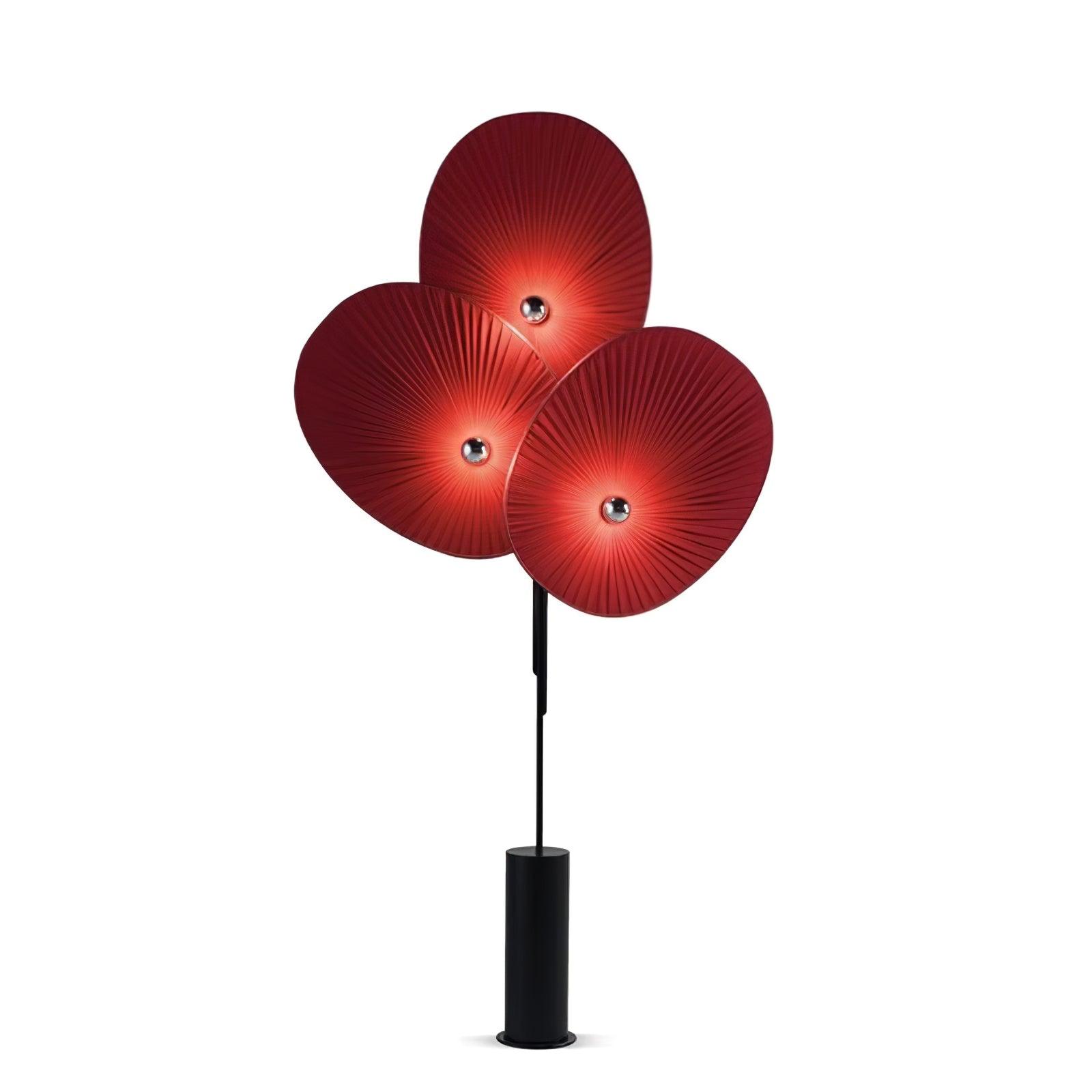 Scarlet Petal Fabric Floor Lamp-Neutral Decor