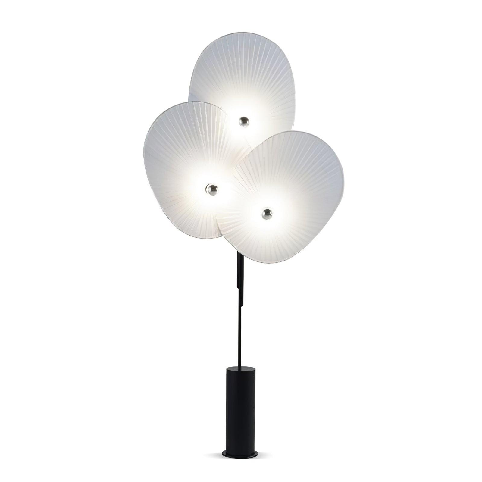 Scarlet Petal Fabric Floor Lamp-Neutral Decor