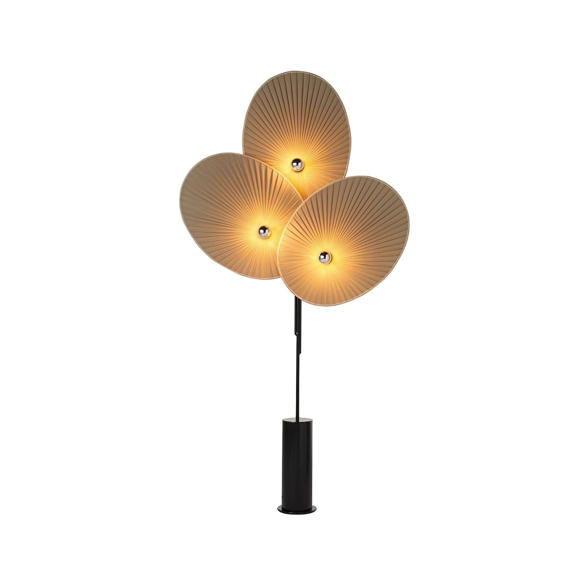 Scarlet Petal Fabric Floor Lamp-Neutral Decor