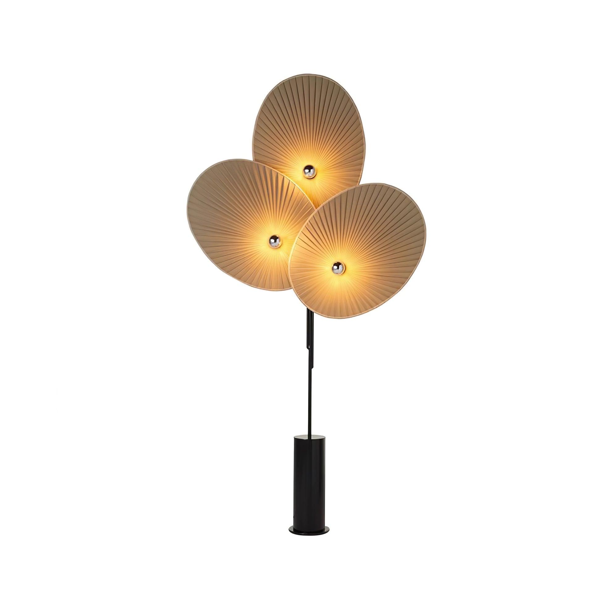 Scarlet Petal Fabric Floor Lamp-Neutral Decor