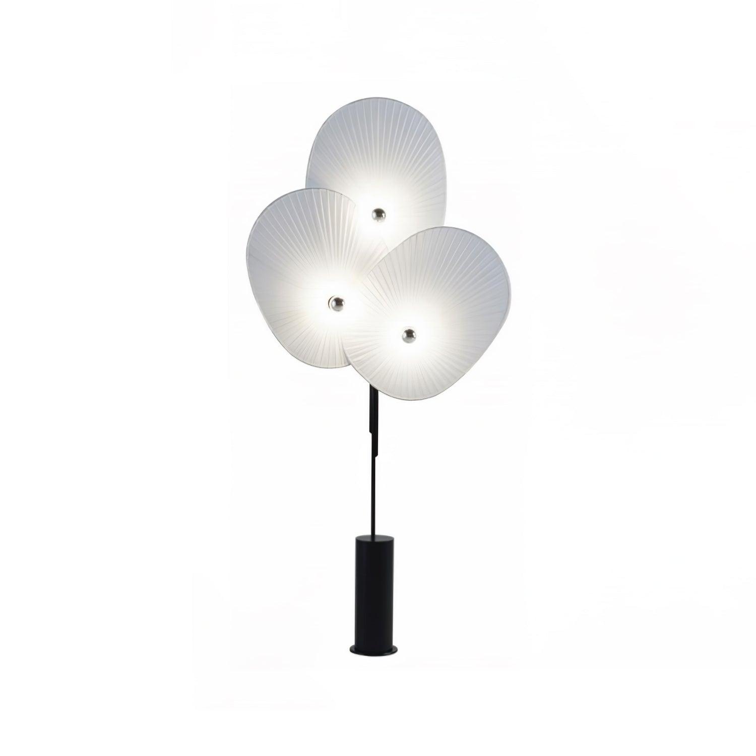 Scarlet Petal Fabric Floor Lamp-Neutral Decor