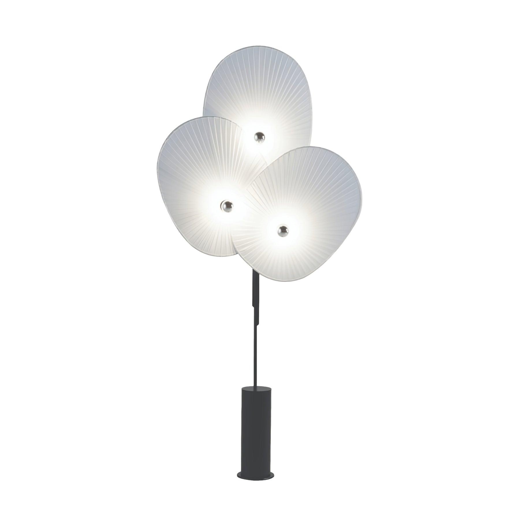 Scarlet Petal Fabric Floor Lamp-Neutral Decor