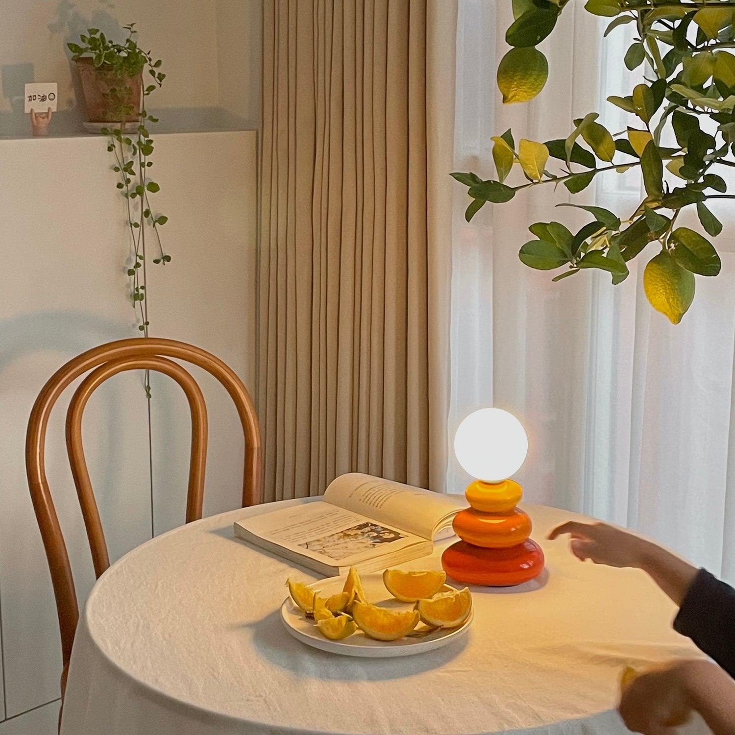 Devenu Ceramics Playful Table Lamp-Neutral Decor